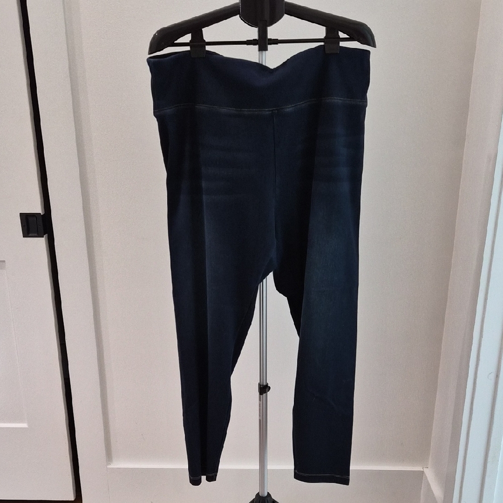 Soft Surroundings Navy Denim Jeans Size 2x 22W Jeggings Super Soft